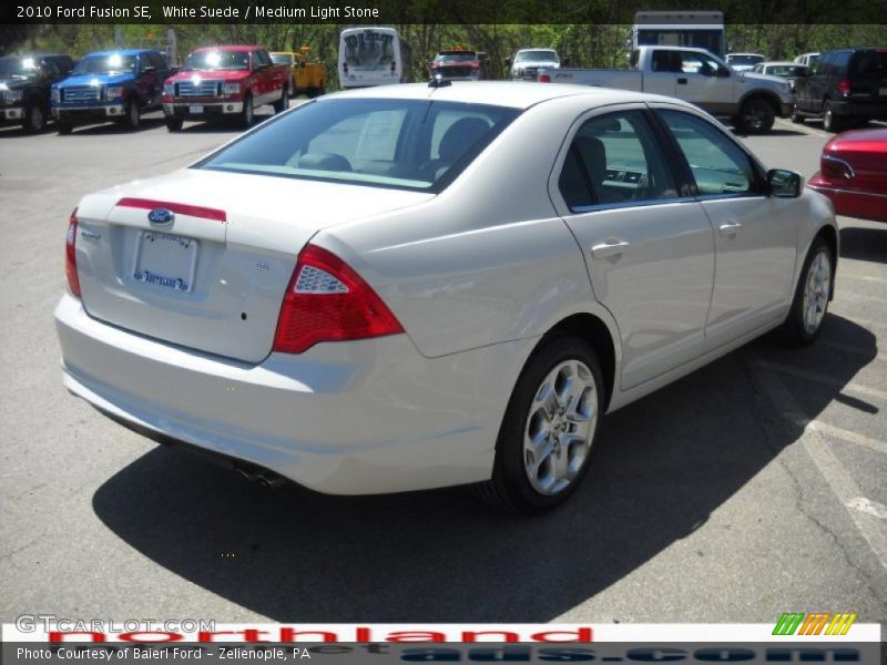 White Suede / Medium Light Stone 2010 Ford Fusion SE