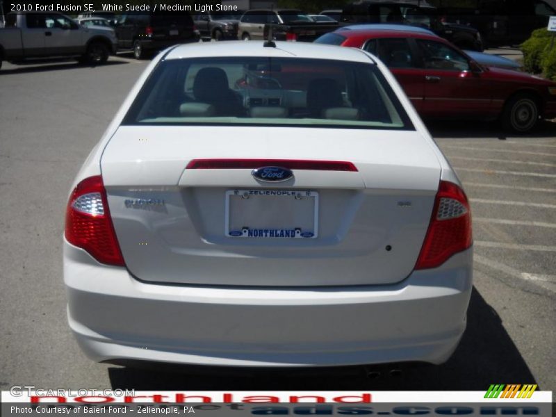 White Suede / Medium Light Stone 2010 Ford Fusion SE