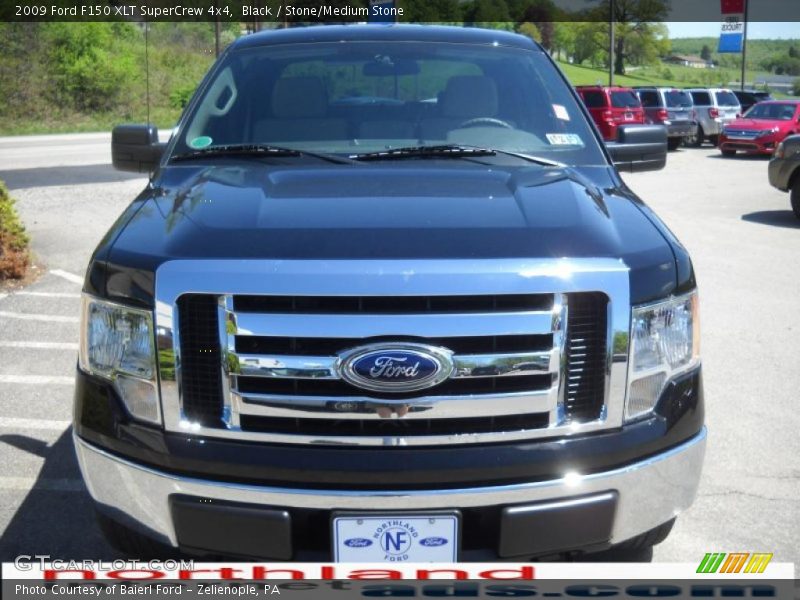 Black / Stone/Medium Stone 2009 Ford F150 XLT SuperCrew 4x4