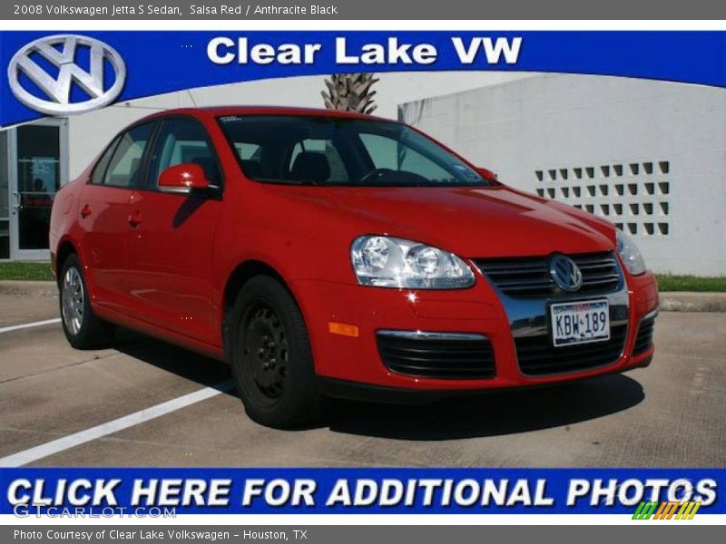 Salsa Red / Anthracite Black 2008 Volkswagen Jetta S Sedan