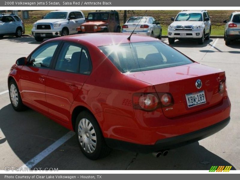 Salsa Red / Anthracite Black 2008 Volkswagen Jetta S Sedan