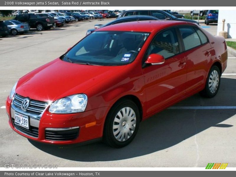 Salsa Red / Anthracite Black 2008 Volkswagen Jetta S Sedan