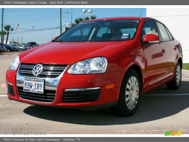 Salsa Red / Anthracite Black 2008 Volkswagen Jetta S Sedan