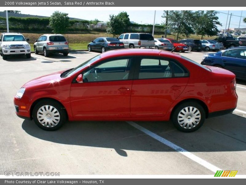 Salsa Red / Anthracite Black 2008 Volkswagen Jetta S Sedan