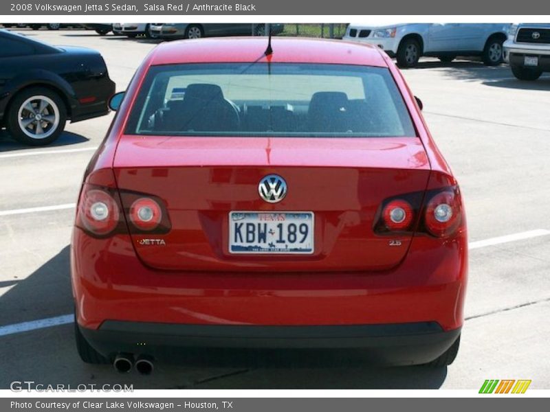 Salsa Red / Anthracite Black 2008 Volkswagen Jetta S Sedan