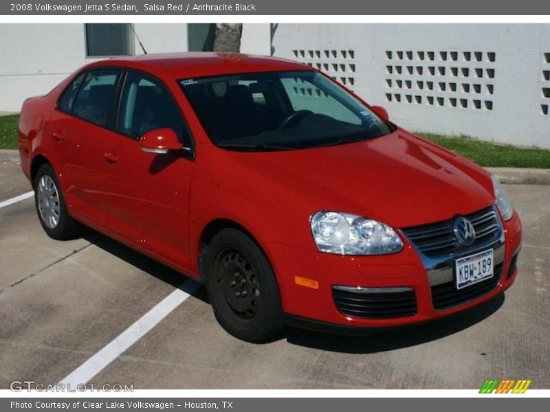 Salsa Red / Anthracite Black 2008 Volkswagen Jetta S Sedan