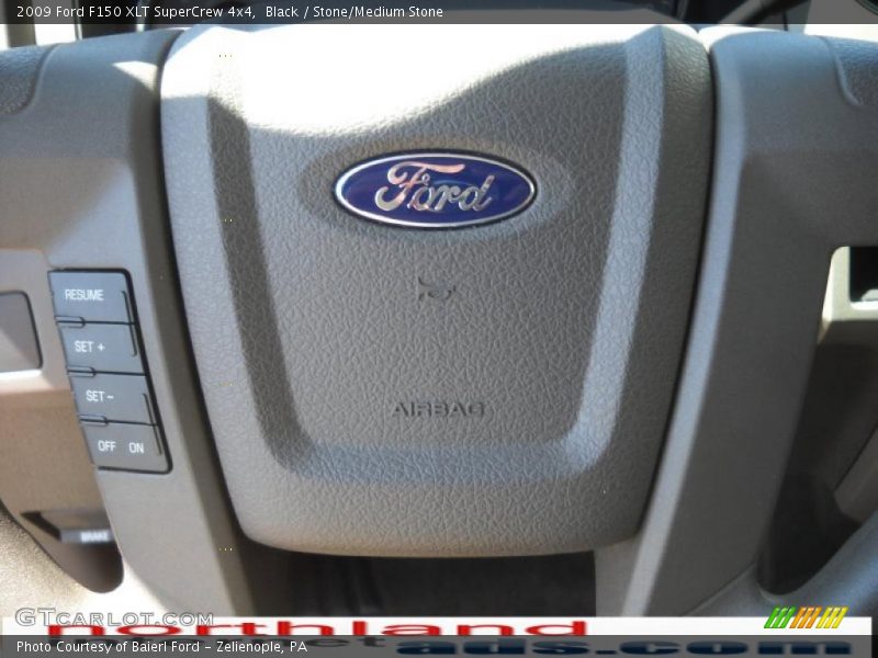 Black / Stone/Medium Stone 2009 Ford F150 XLT SuperCrew 4x4
