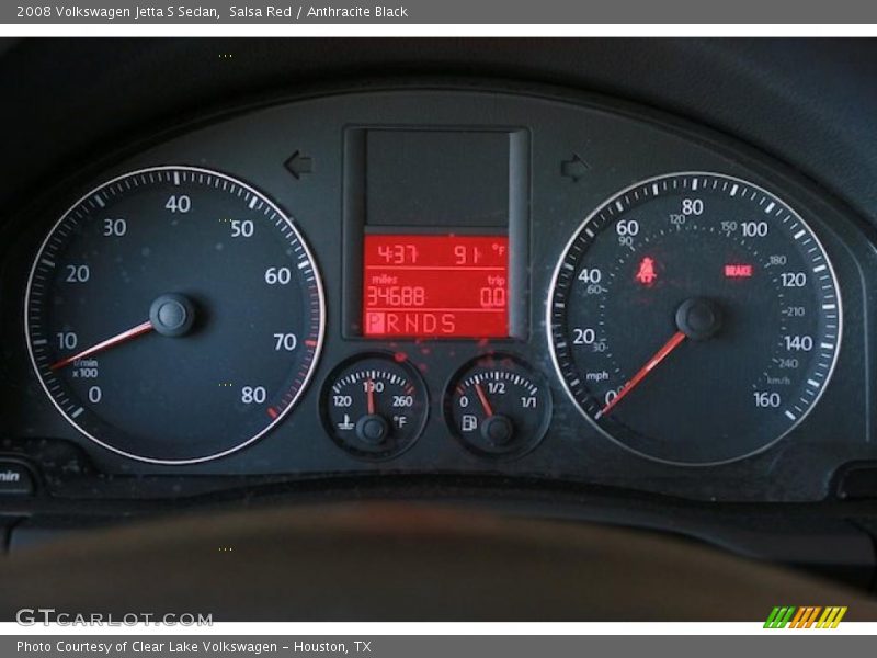 Salsa Red / Anthracite Black 2008 Volkswagen Jetta S Sedan