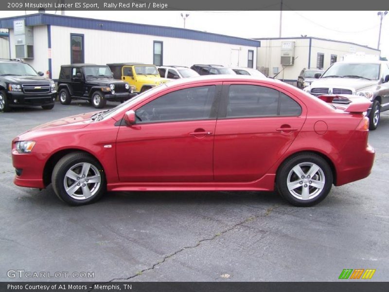 Rally Red Pearl / Beige 2009 Mitsubishi Lancer ES Sport
