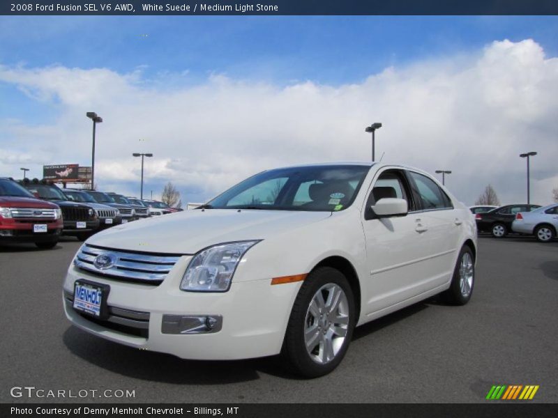 White Suede / Medium Light Stone 2008 Ford Fusion SEL V6 AWD