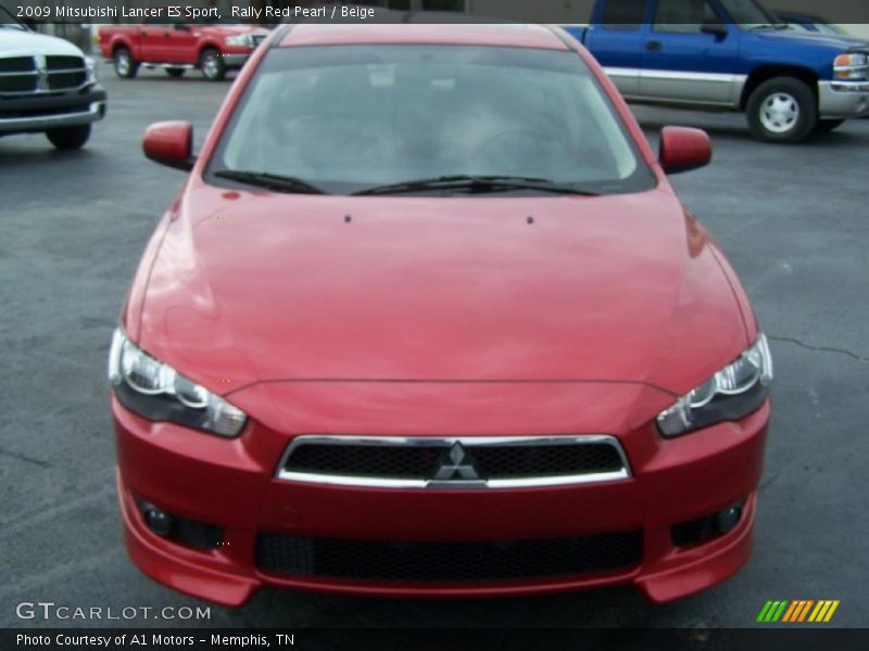 Rally Red Pearl / Beige 2009 Mitsubishi Lancer ES Sport