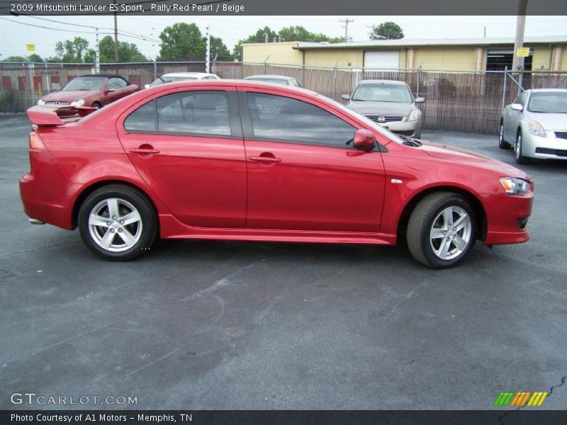 Rally Red Pearl / Beige 2009 Mitsubishi Lancer ES Sport