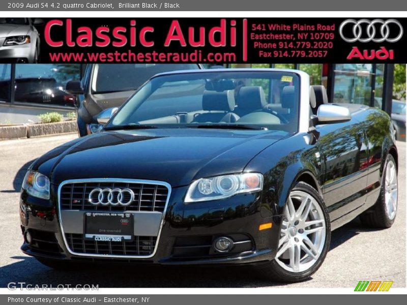 Brilliant Black / Black 2009 Audi S4 4.2 quattro Cabriolet