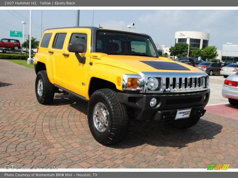Yellow / Ebony Black 2007 Hummer H3