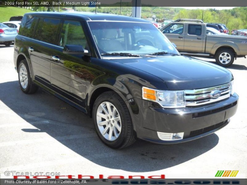 Black / Medium Light Stone 2009 Ford Flex SEL AWD