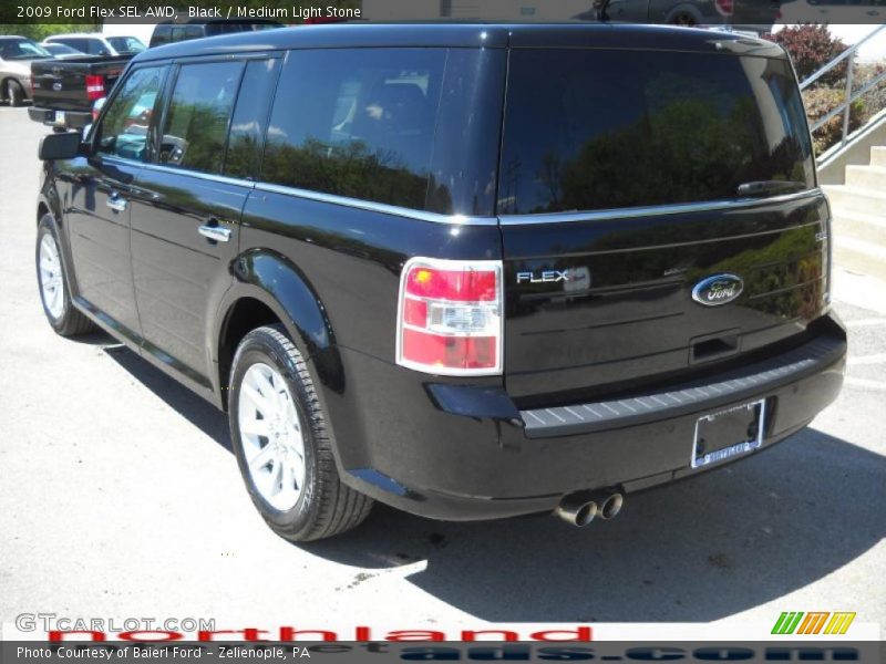 Black / Medium Light Stone 2009 Ford Flex SEL AWD