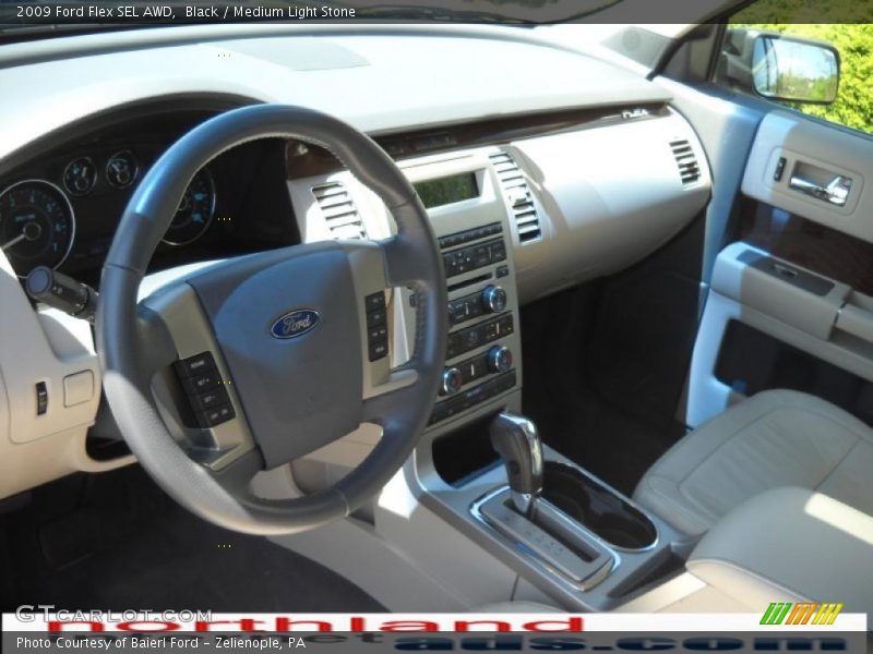 Black / Medium Light Stone 2009 Ford Flex SEL AWD