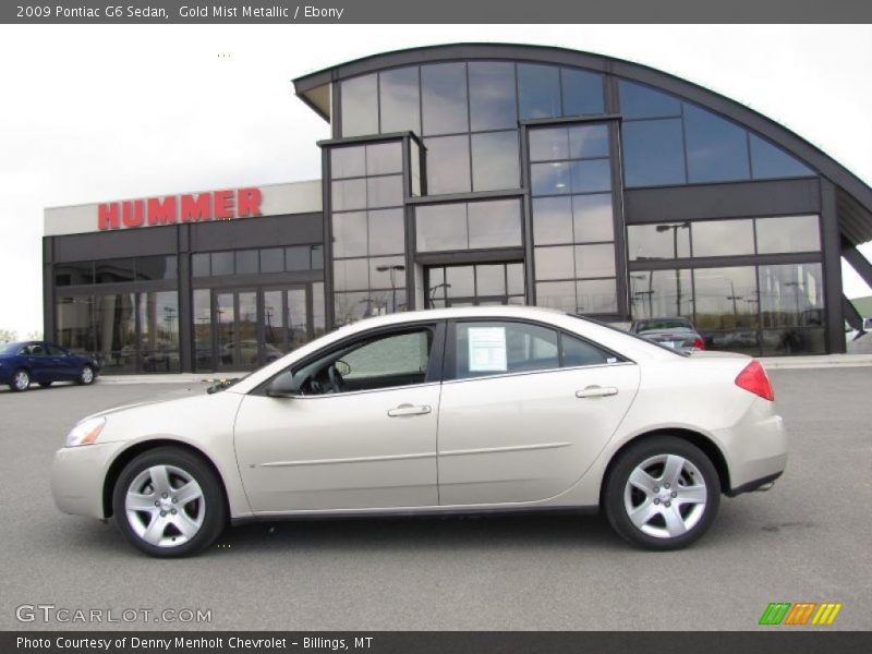 Gold Mist Metallic / Ebony 2009 Pontiac G6 Sedan