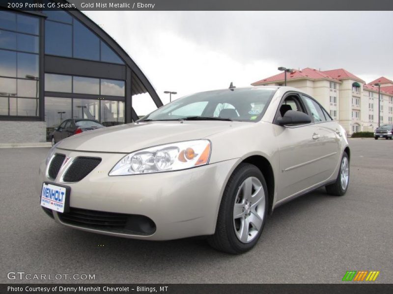 Gold Mist Metallic / Ebony 2009 Pontiac G6 Sedan