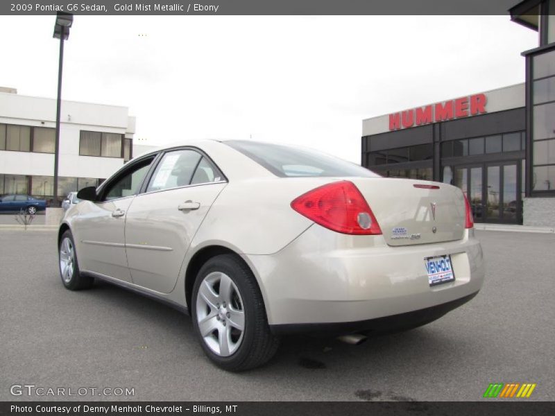 Gold Mist Metallic / Ebony 2009 Pontiac G6 Sedan