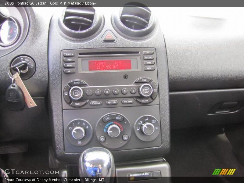 Gold Mist Metallic / Ebony 2009 Pontiac G6 Sedan