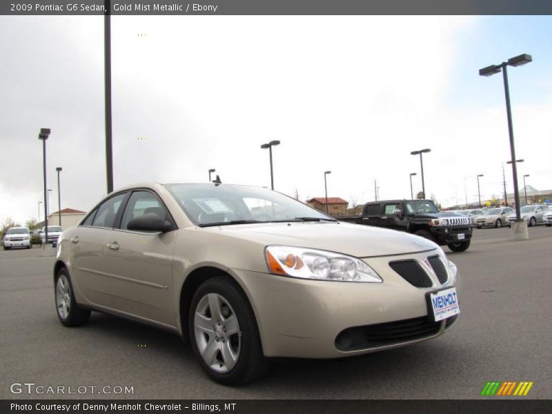 Gold Mist Metallic / Ebony 2009 Pontiac G6 Sedan