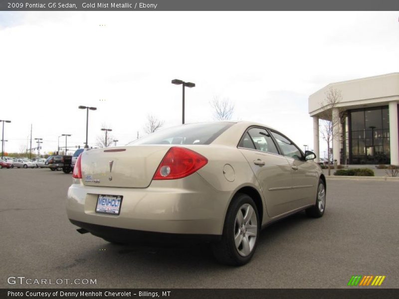 Gold Mist Metallic / Ebony 2009 Pontiac G6 Sedan