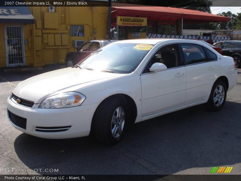 White / Ebony Black 2007 Chevrolet Impala LS