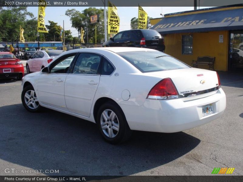 White / Ebony Black 2007 Chevrolet Impala LS