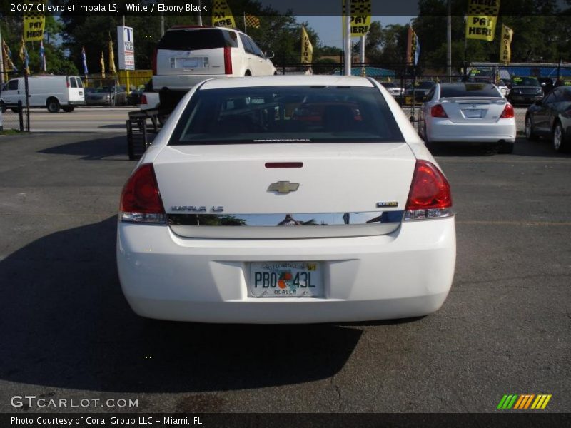 White / Ebony Black 2007 Chevrolet Impala LS
