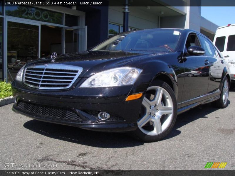 Black / Black 2008 Mercedes-Benz S 550 4Matic Sedan