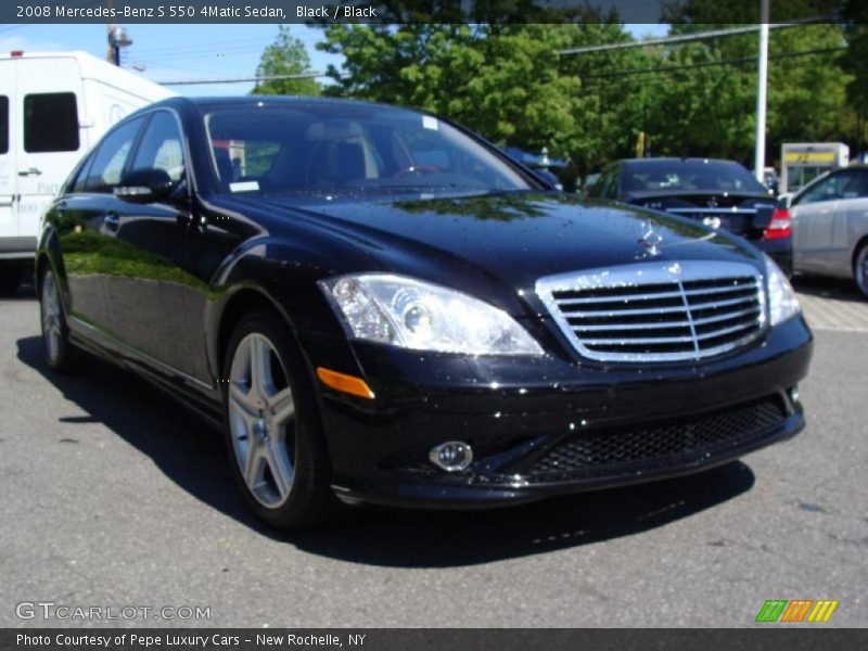 Black / Black 2008 Mercedes-Benz S 550 4Matic Sedan