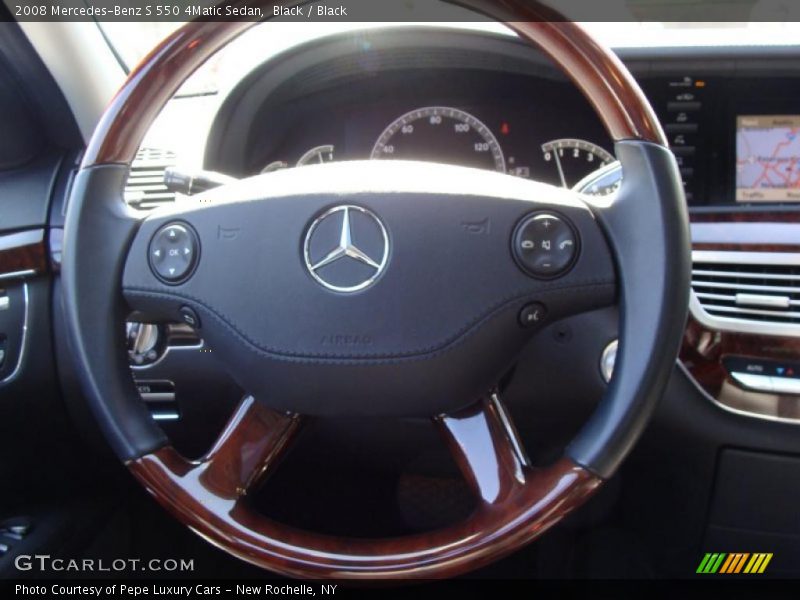 Black / Black 2008 Mercedes-Benz S 550 4Matic Sedan