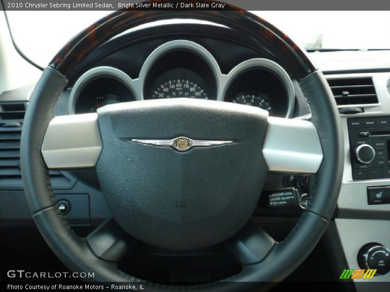 Bright Silver Metallic / Dark Slate Gray 2010 Chrysler Sebring Limited Sedan