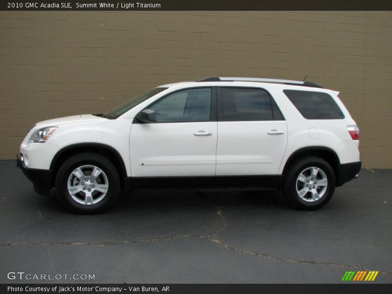 Summit White / Light Titanium 2010 GMC Acadia SLE