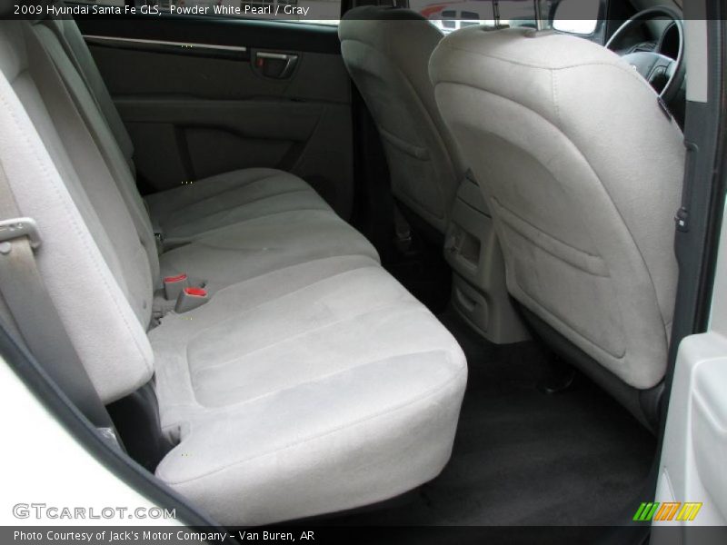 Powder White Pearl / Gray 2009 Hyundai Santa Fe GLS