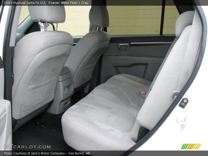 Powder White Pearl / Gray 2009 Hyundai Santa Fe GLS