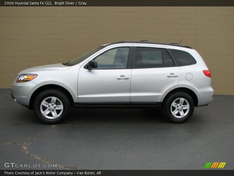 Bright Silver / Gray 2009 Hyundai Santa Fe GLS