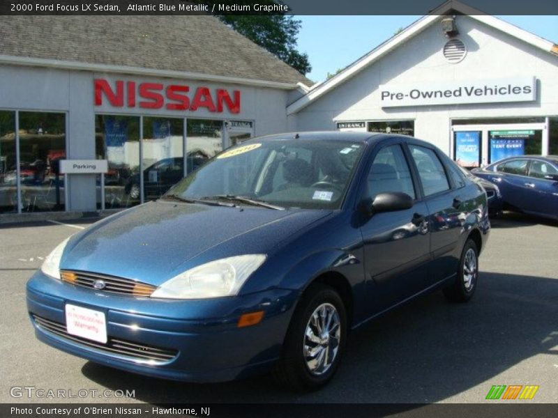 Atlantic Blue Metallic / Medium Graphite 2000 Ford Focus LX Sedan