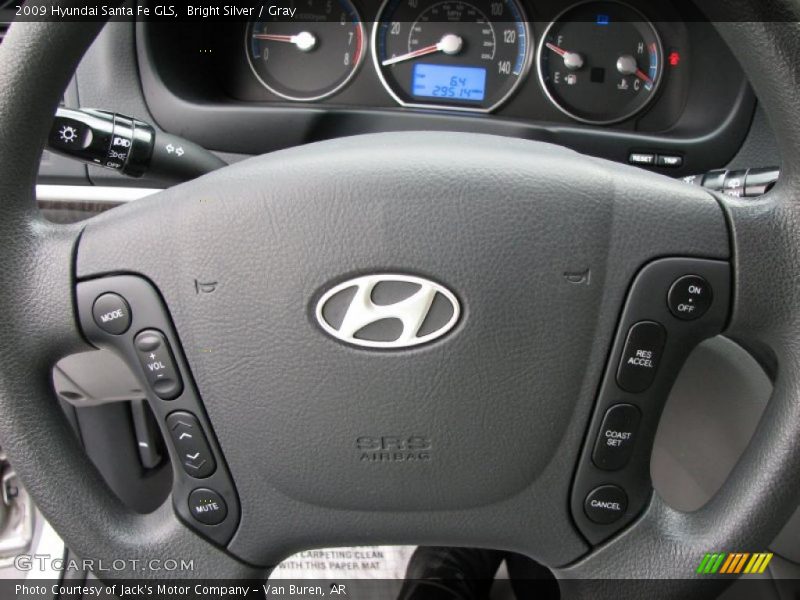 Bright Silver / Gray 2009 Hyundai Santa Fe GLS