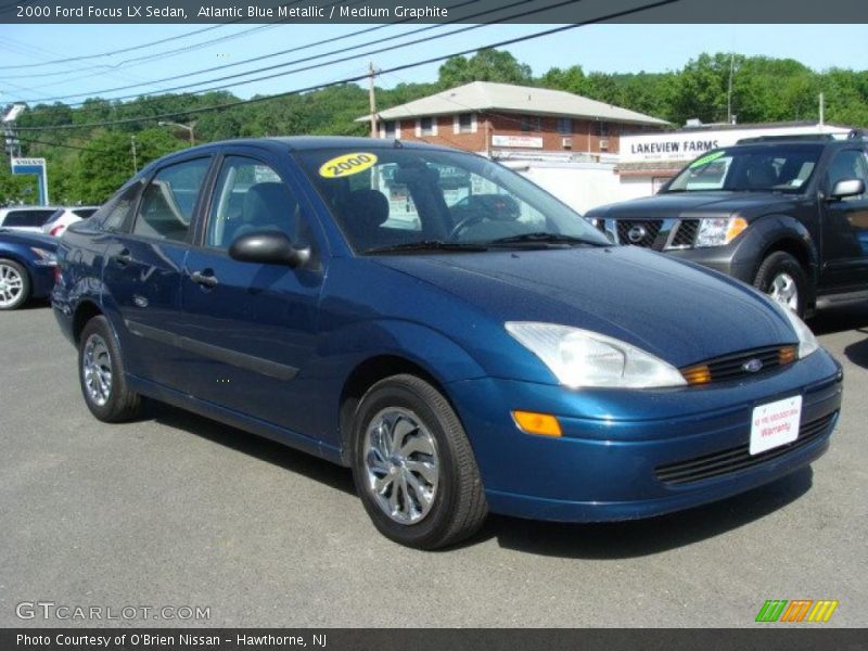 Atlantic Blue Metallic / Medium Graphite 2000 Ford Focus LX Sedan