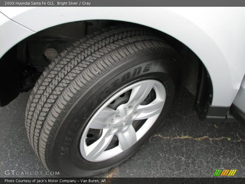Bright Silver / Gray 2009 Hyundai Santa Fe GLS
