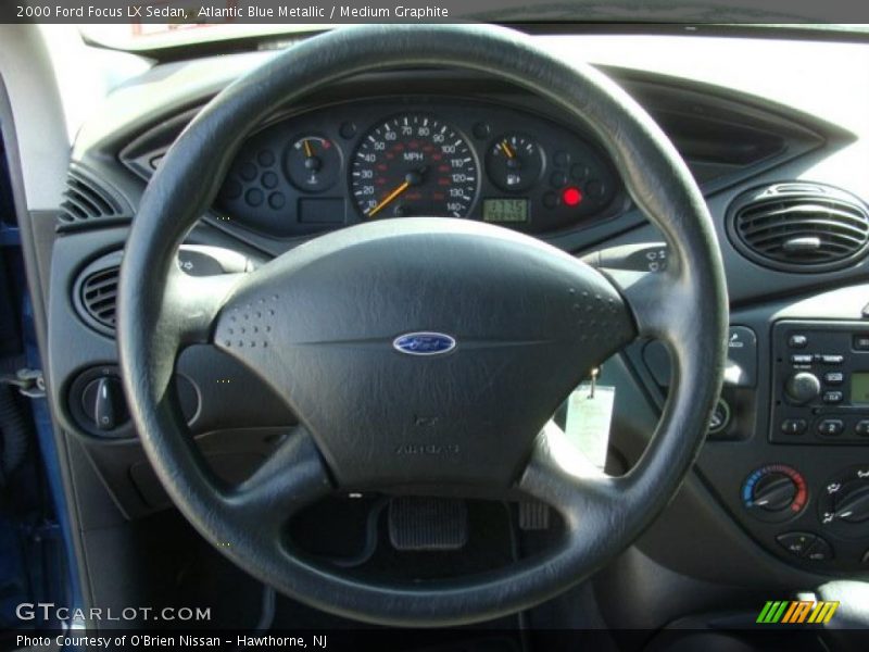 Atlantic Blue Metallic / Medium Graphite 2000 Ford Focus LX Sedan
