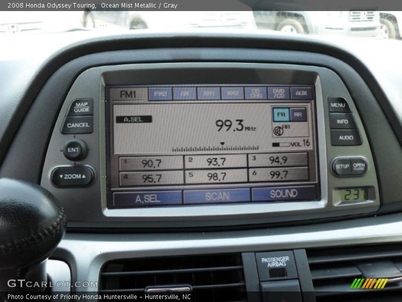 Ocean Mist Metallic / Gray 2008 Honda Odyssey Touring
