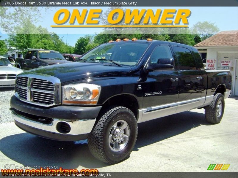 Black / Medium Slate Gray 2006 Dodge Ram 3500 Laramie Mega Cab 4x4