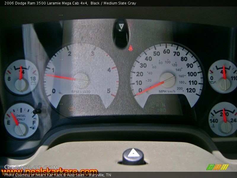 Black / Medium Slate Gray 2006 Dodge Ram 3500 Laramie Mega Cab 4x4