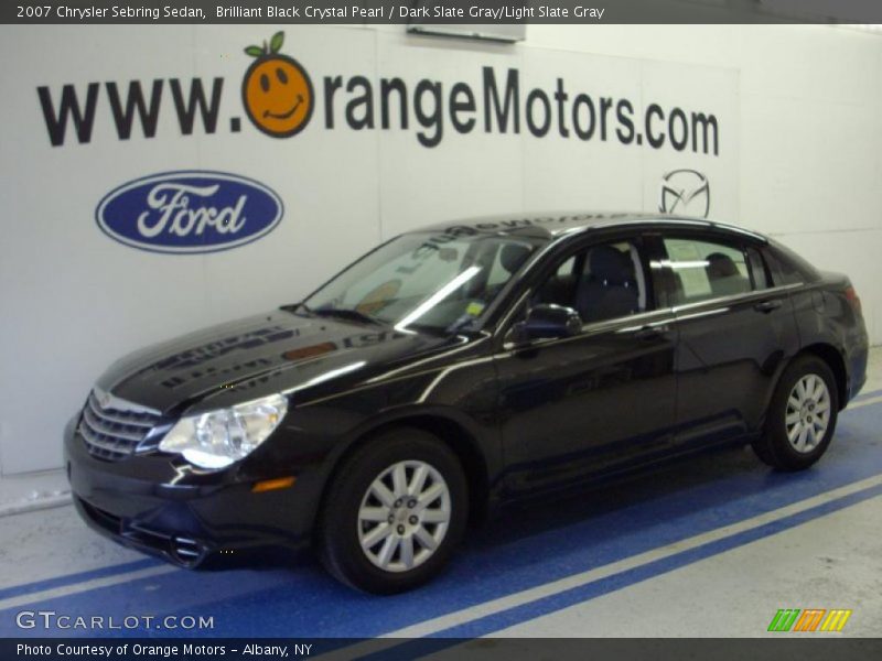 Brilliant Black Crystal Pearl / Dark Slate Gray/Light Slate Gray 2007 Chrysler Sebring Sedan