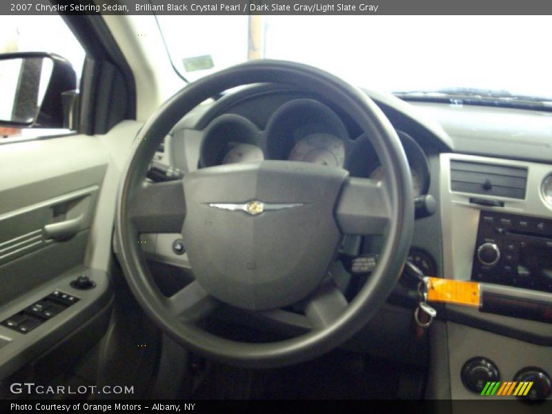 Brilliant Black Crystal Pearl / Dark Slate Gray/Light Slate Gray 2007 Chrysler Sebring Sedan