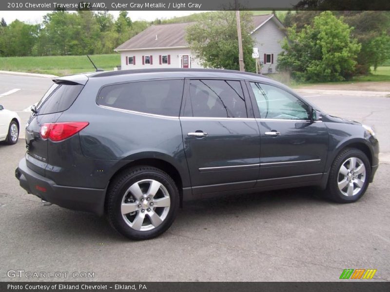 Cyber Gray Metallic / Light Gray 2010 Chevrolet Traverse LTZ AWD