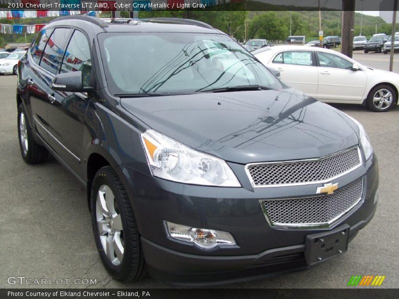 Cyber Gray Metallic / Light Gray 2010 Chevrolet Traverse LTZ AWD